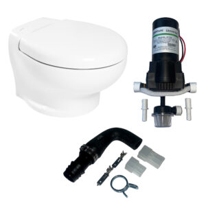 Image 1: Thetford Nano Eco Compact Toilet Raw Water Kit w/Inlet Pump - 24V