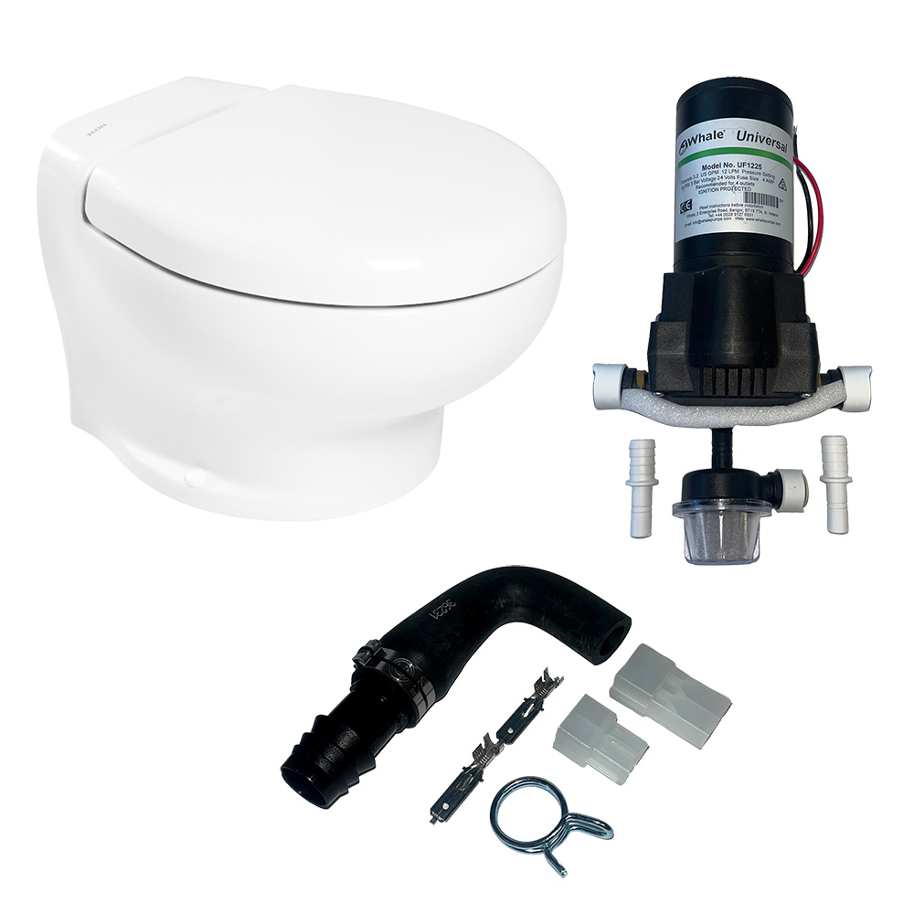 Image 1: Thetford Nano Eco Compact Toilet Raw Water Kit w/Inlet Pump - 24V