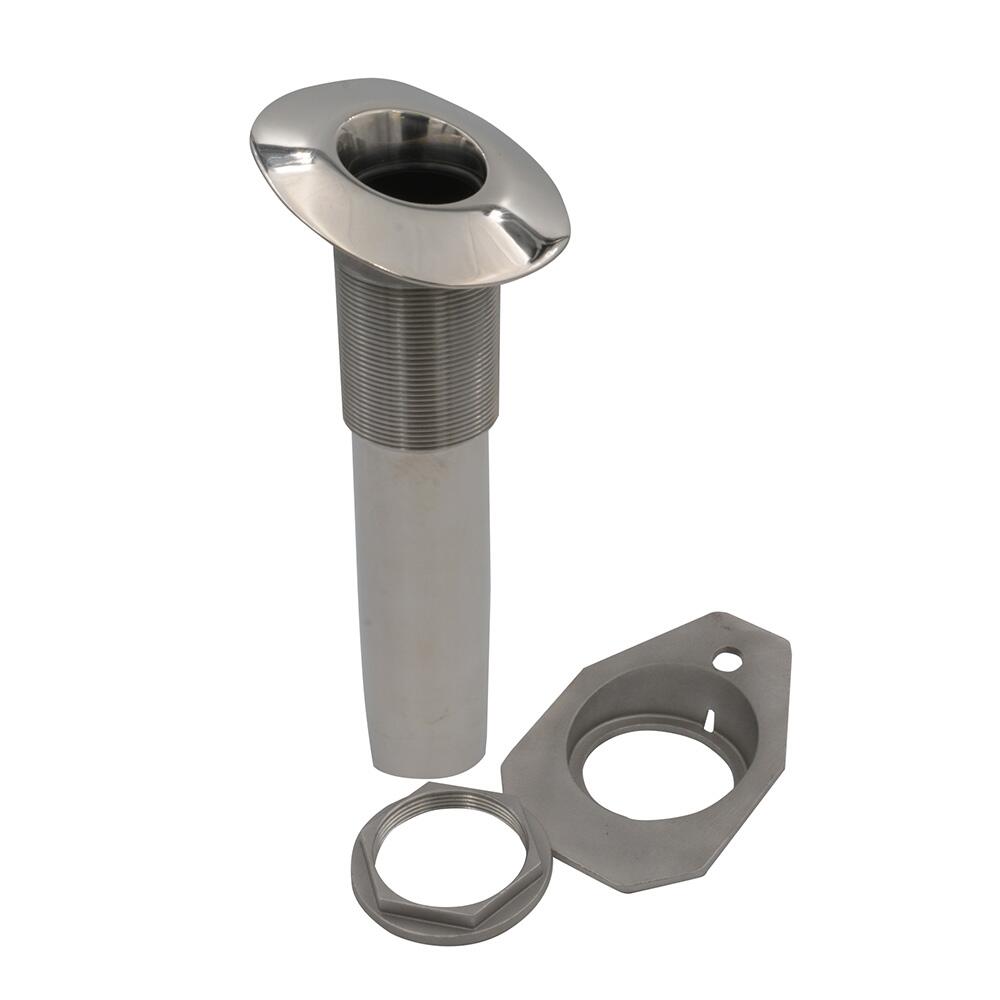 Image 1: C.E. Smith Screwless Flush Mount Rod Holder - 15 Degree - Black Liner - No Logo