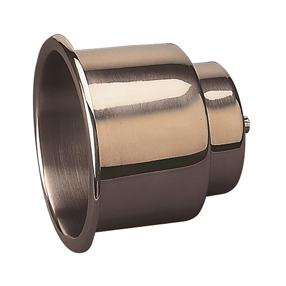 Image 1: Sea-Dog Flush Mount Combo Drink Holder w/Drain Fitting - Stamped 304 Stainless Steel