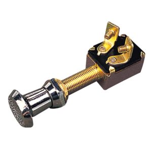 Image 1: Sea-Dog Two-Position On-Off Push-Pull Switch - Stamped Brass