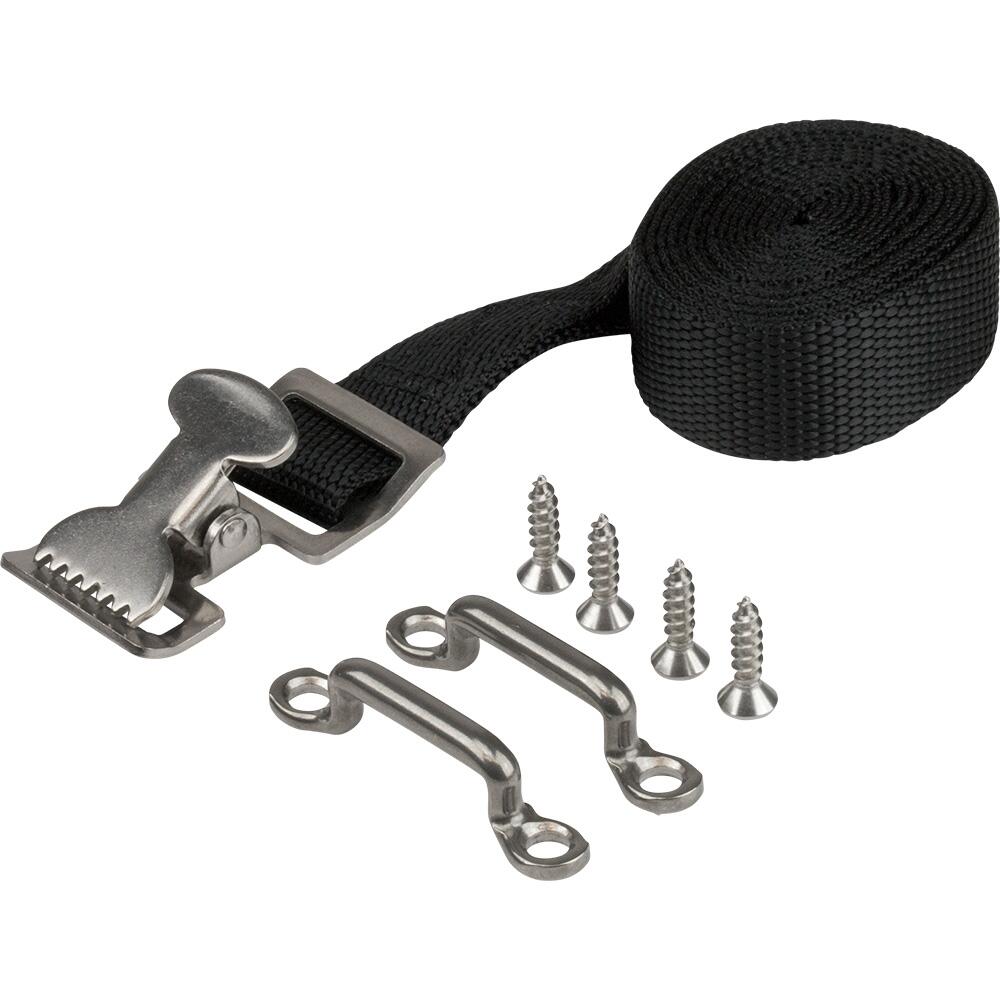 Image 1: Sea-Dog Gas Tank Strap - Nylon Webbing/304 Stainless Steel - 72"