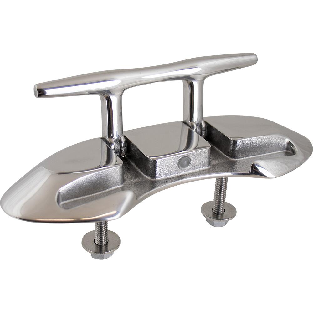 Image 1: Sea-Dog Folding Stud Mount Cleat - 4-1/2" - Investment Cast 316 Stainless Steel