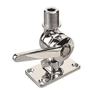 Image 1: Sea-Dog Adjustable Antenna Base - Die Cast Zinc Chrome Plated