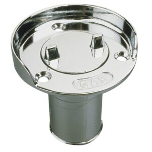 Image 1: Sea-Dog Hose Deck Fill w/Splash Guard - Die Cast Zinc Chrome Plated