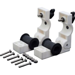 Image 1: Sea-Dog Removable Round Rail Mount Clamps - Injection Molded Nylon/EDPM/Stainless Steel
