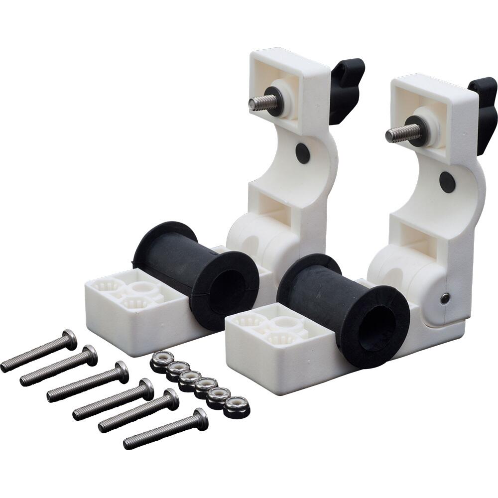 Image 1: Sea-Dog Removable Round Rail Mount Clamps - Injection Molded Nylon/EDPM/Stainless Steel