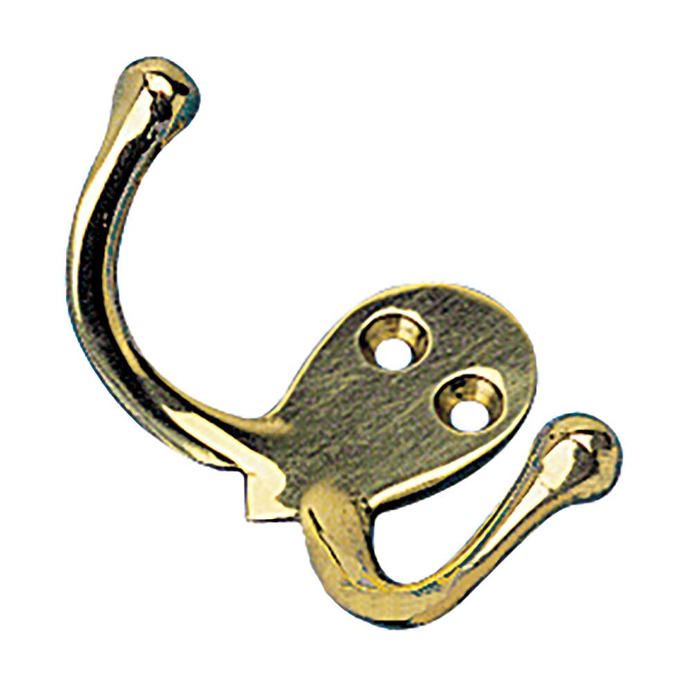 Image 1: Sea-Dog Double Coat Hook - Cast Brass