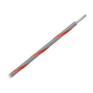 Image 1: Pacer 14 AWG Gauge Striped Marine Wire 500' Spool - Grey w/Red Stripe