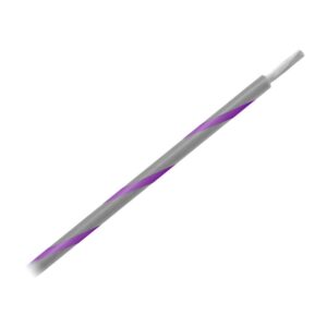 Image 1: Pacer 14 AWG Gauge Striped Marine Wire 500' Spool - Grey w/Violet Stripe