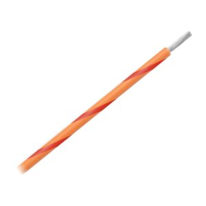 Image 1: Pacer 14 AWG Gauge Striped Marine Wire 500' Spool - Orange w/Red Stripe