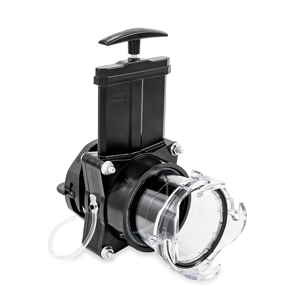 Image 1: Camco 3" Gate Valve w/3.5" Clear Extension & Cap