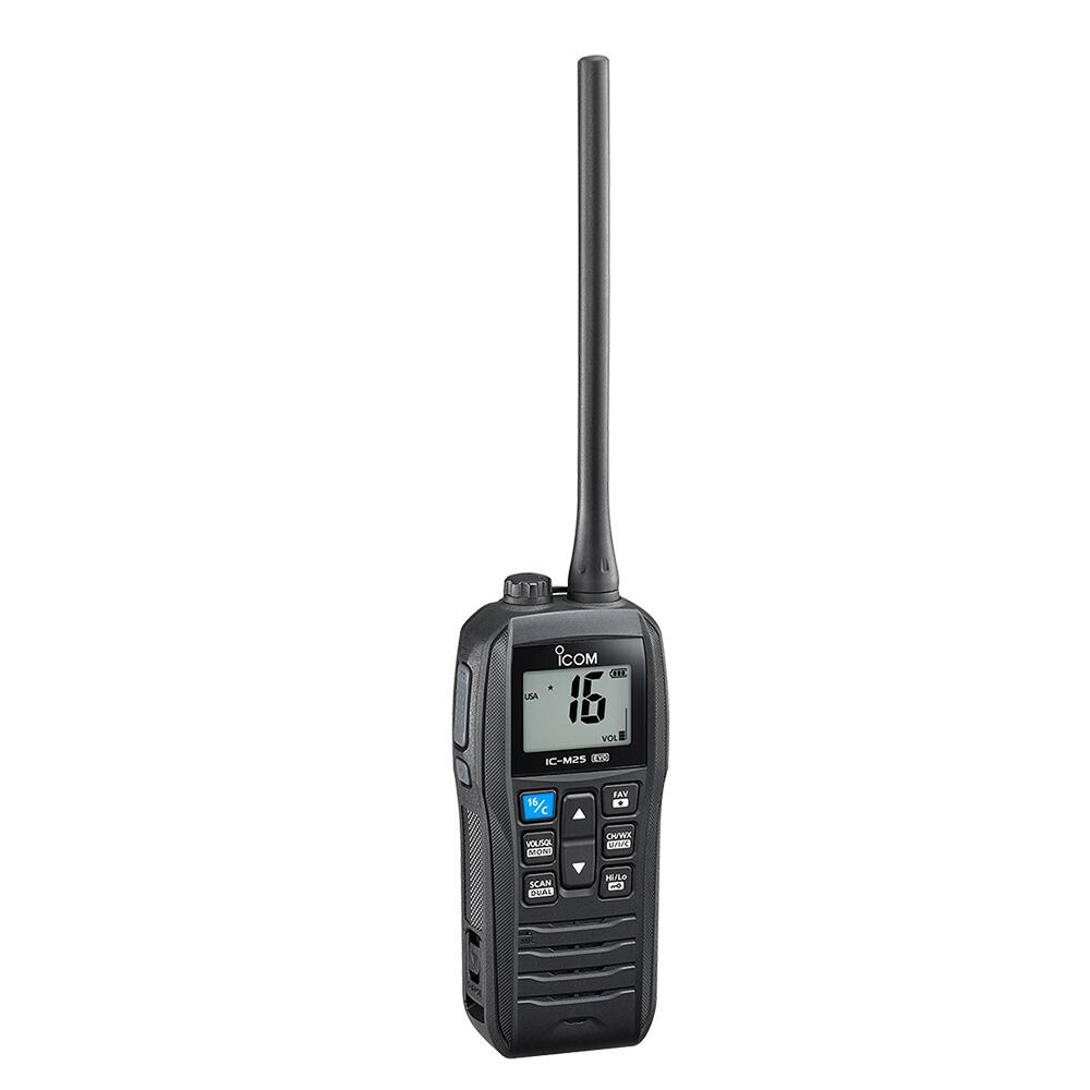 Image 1: Icom M25 EVO Handheld VHF Radio - Black
