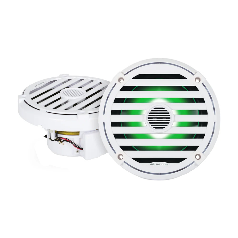 Image 1: Aquatic AV ELITE 6.5" RGB Speakers - White - Pair