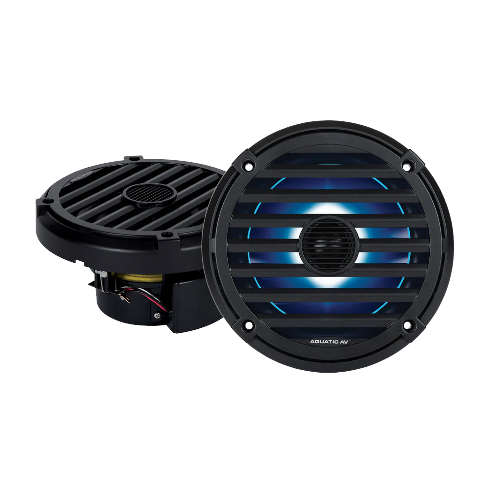 Image 1: Aquatic AV ELITE 6.5" RGB Speakers - Black - Pair
