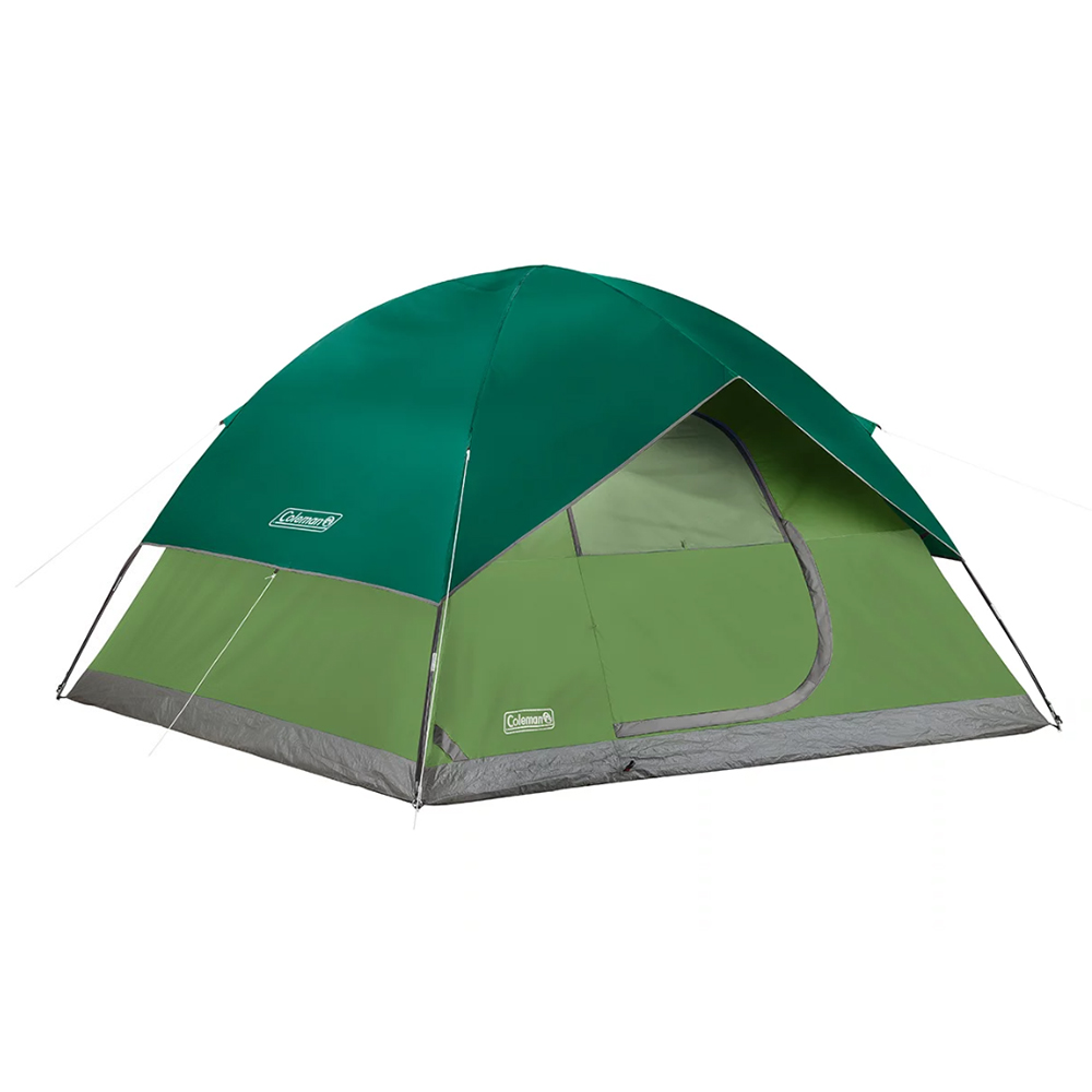 Image 1: Coleman Sundome 6-Person Camping Tent - Spruce Green