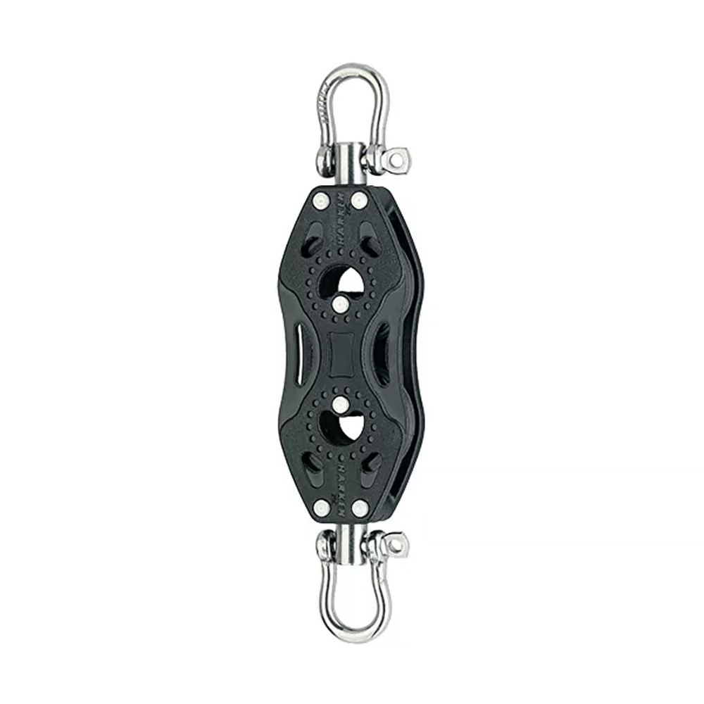 Image 1: Harken 29mm Carbo Double Swivel Symmetrical Fishing Pulley