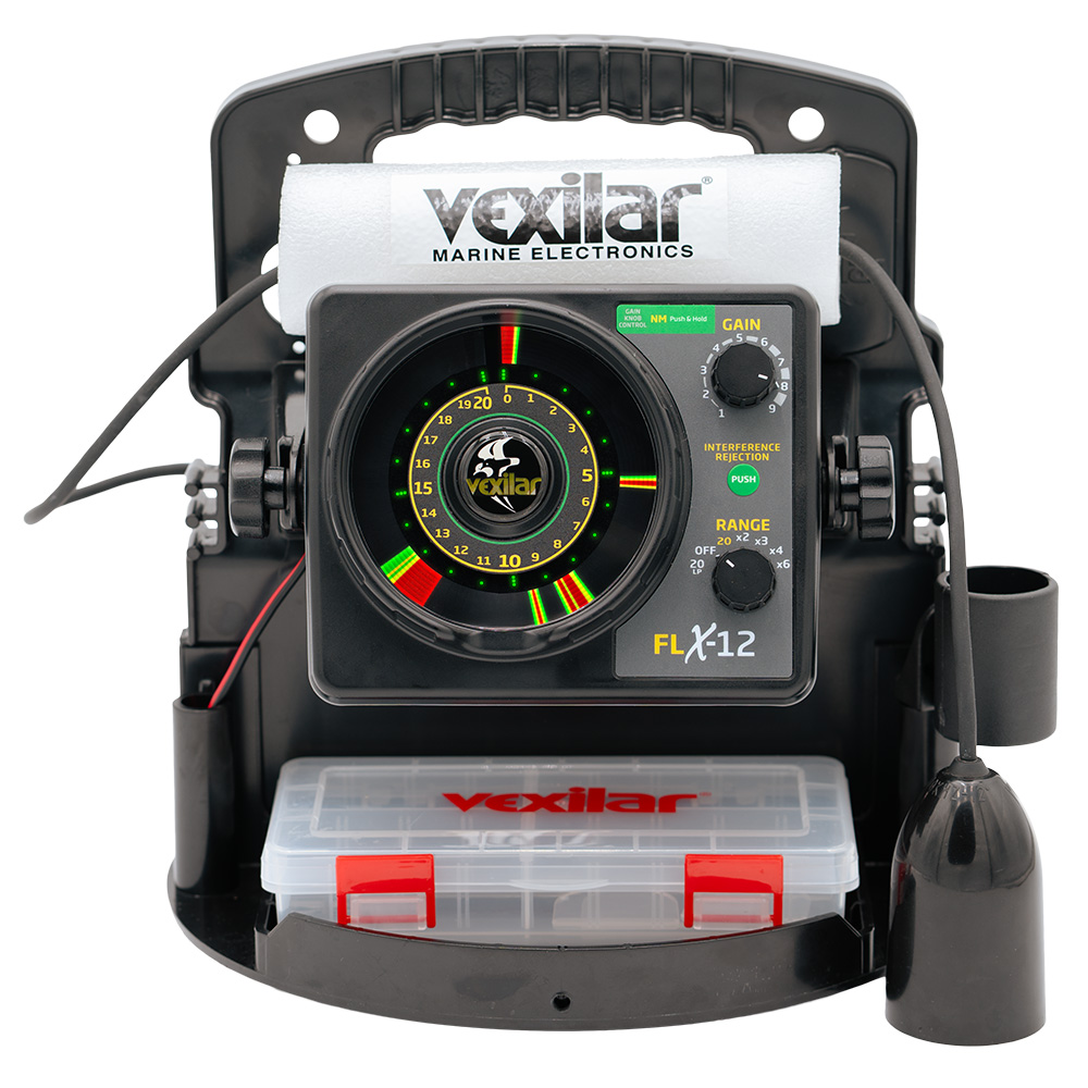 Image 1: Vexilar FLX-12 Pro Pack II Fishing System w/12 Degree Ice Ducer
