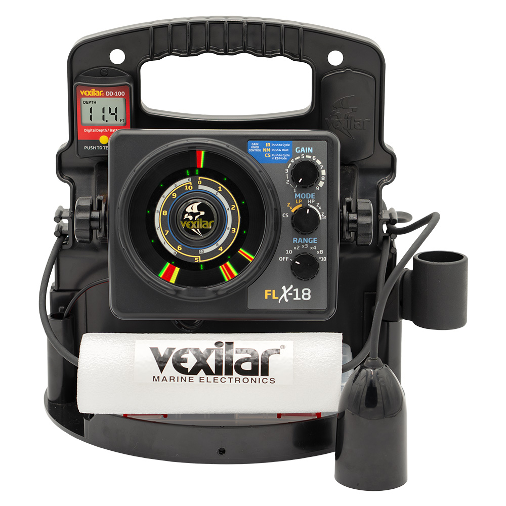 Image 1: Vexilar FLX-18 Pro Pack II Fishing System w/12 Degree Ice-Ducer & DD-100
