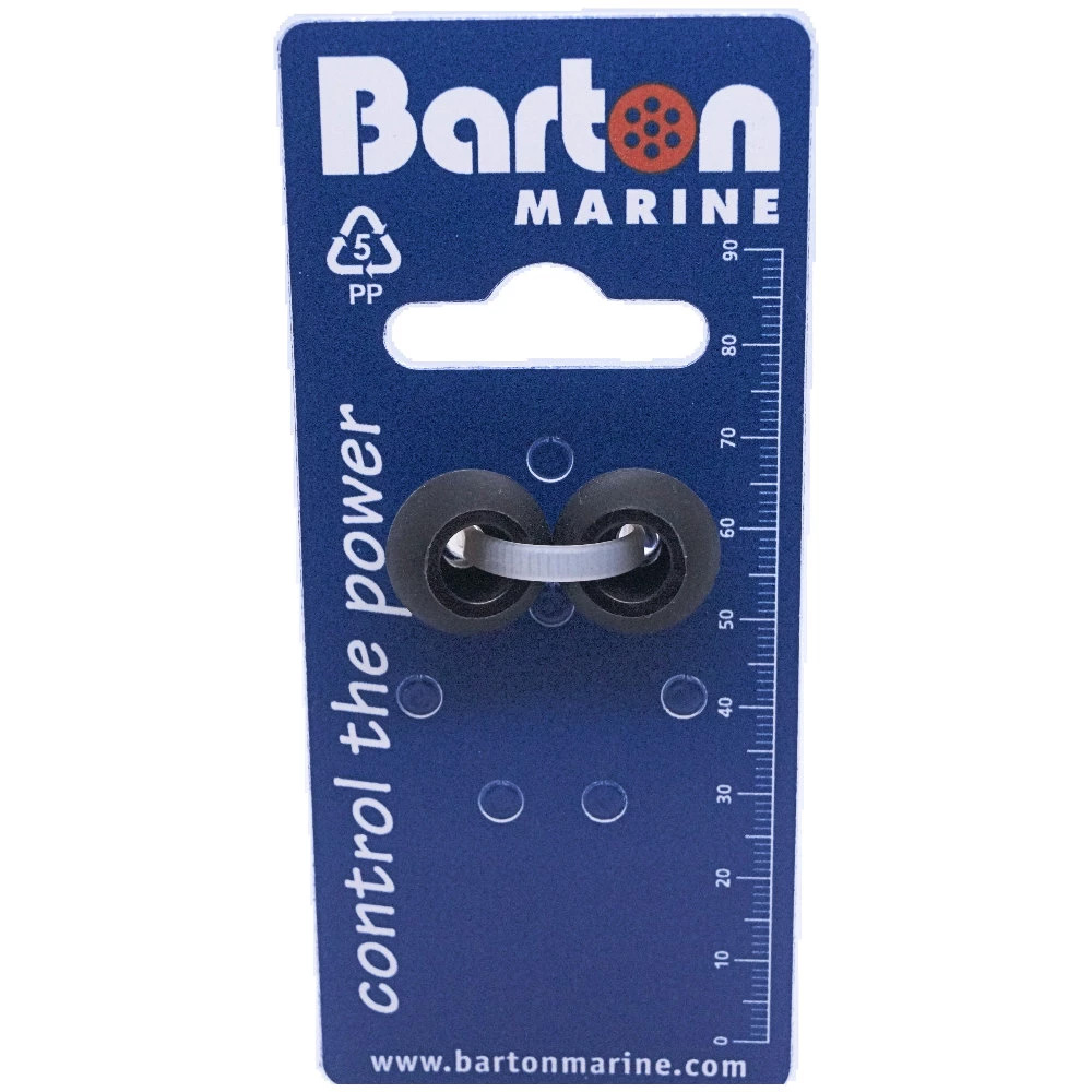 Image 1: Barton 4mm Rope Stoppers - Black - Pair