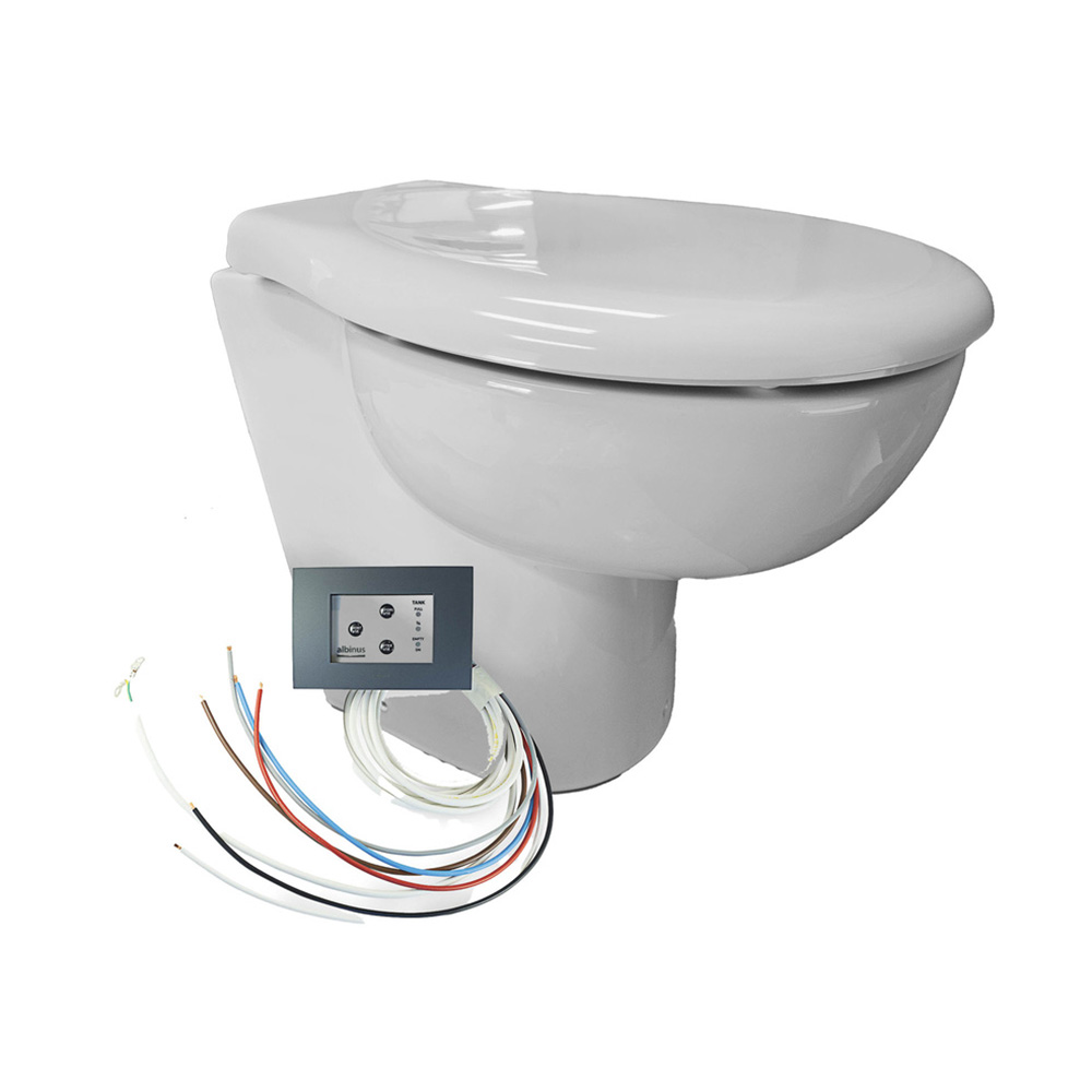 Image 1: Albin Group Ultra Slim Premium Standard 12V Toilet