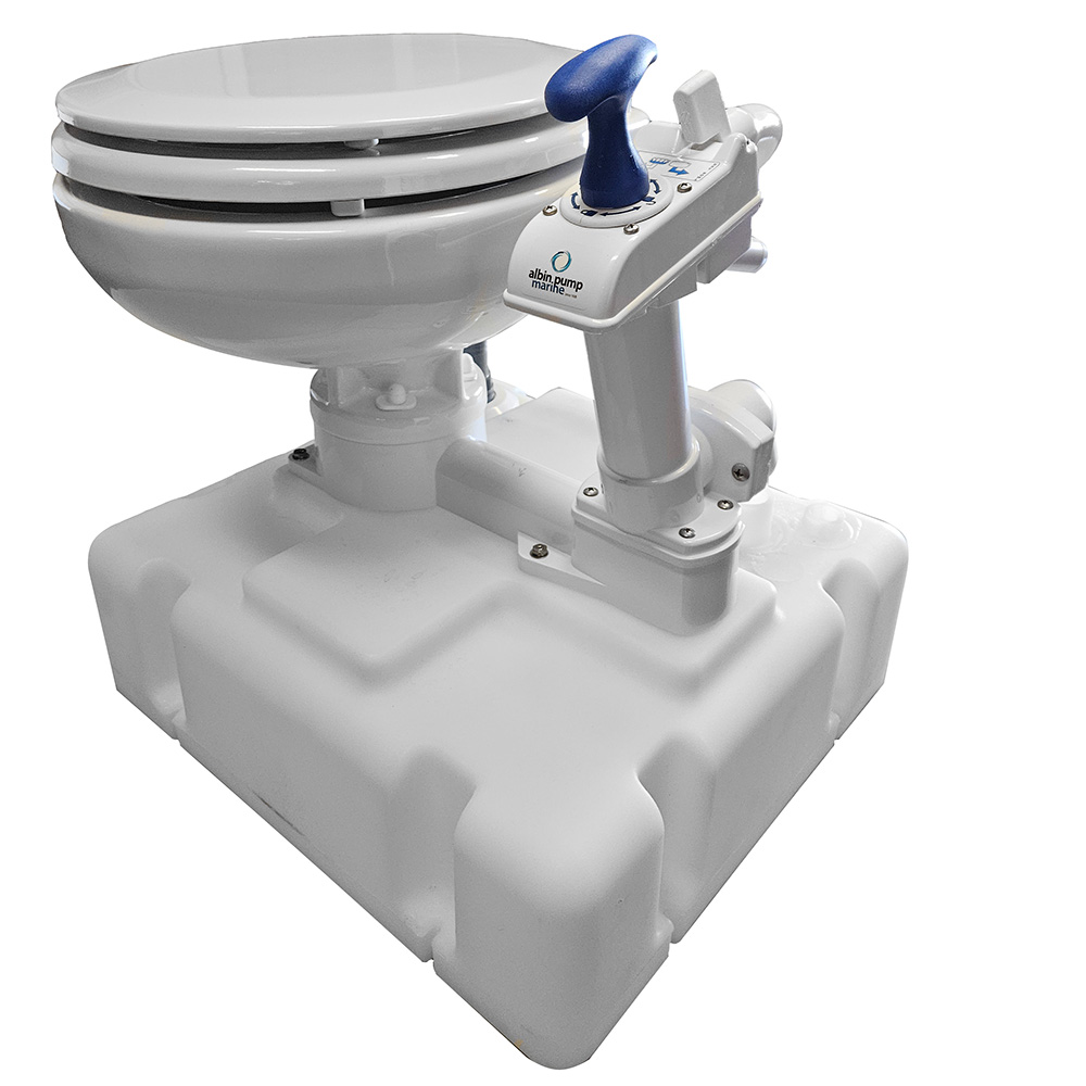 Image 1: Albin Group Voyager Manual Toilet System w/Tank