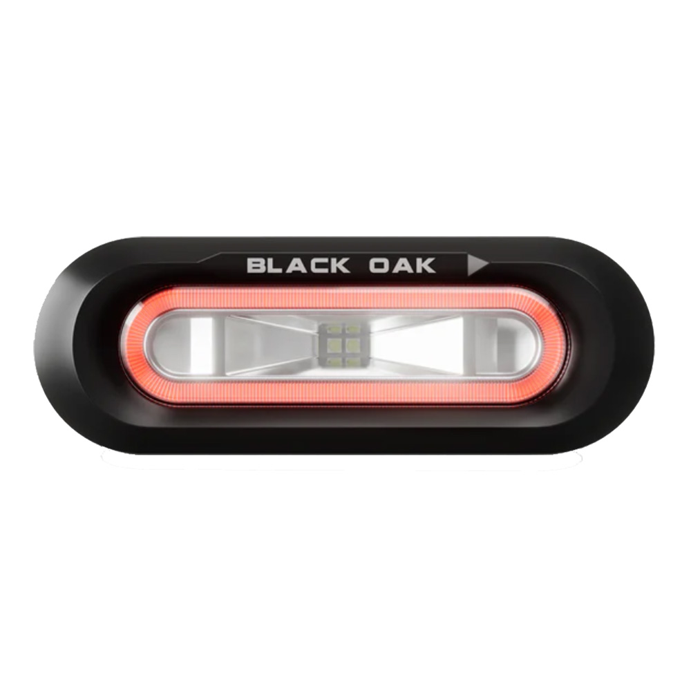 Image 1: Black Oak Low Pro™ Flush - Black Housing - Red LED