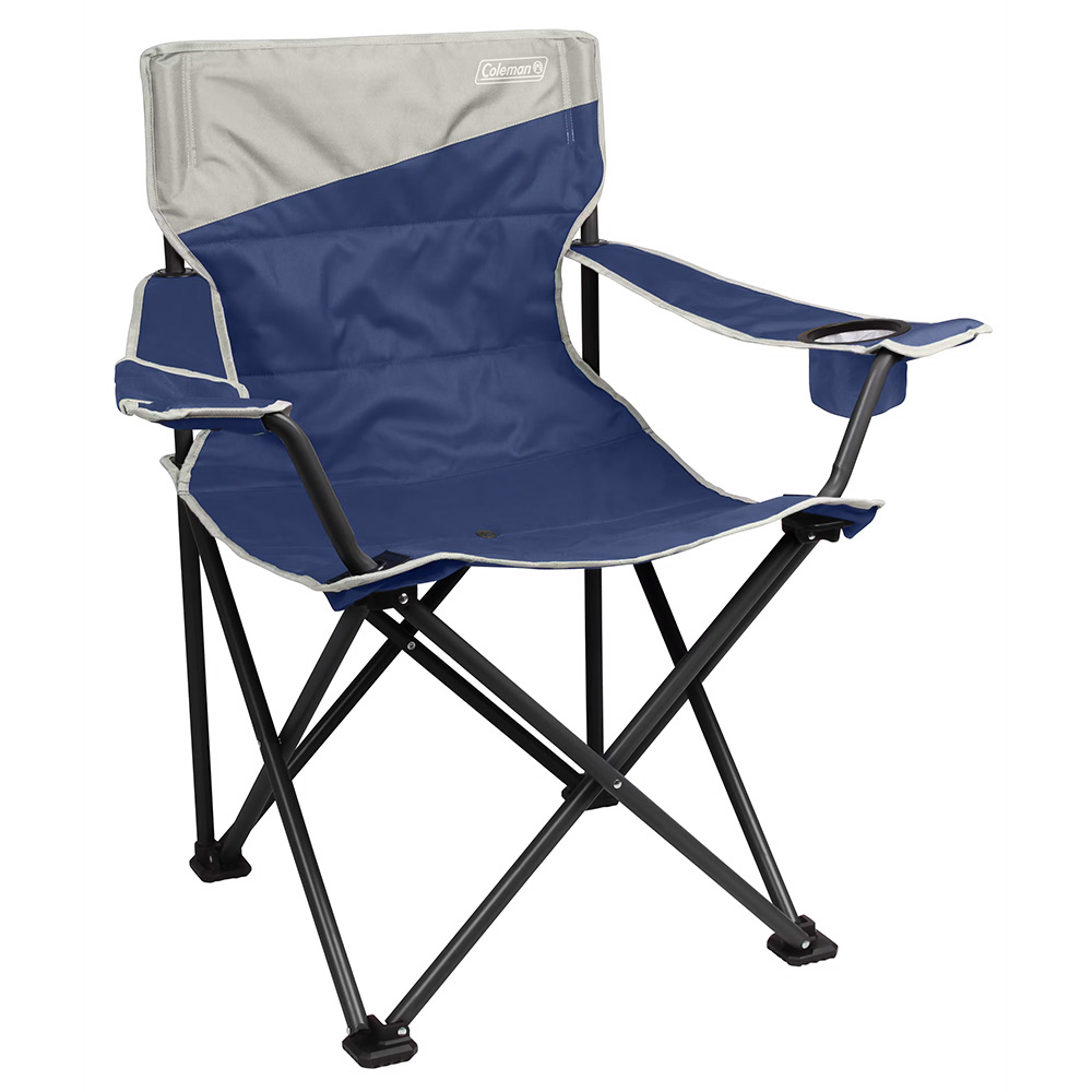 Image 1: Coleman Big & Tall Quad Camping Chair - Skyfall Blue