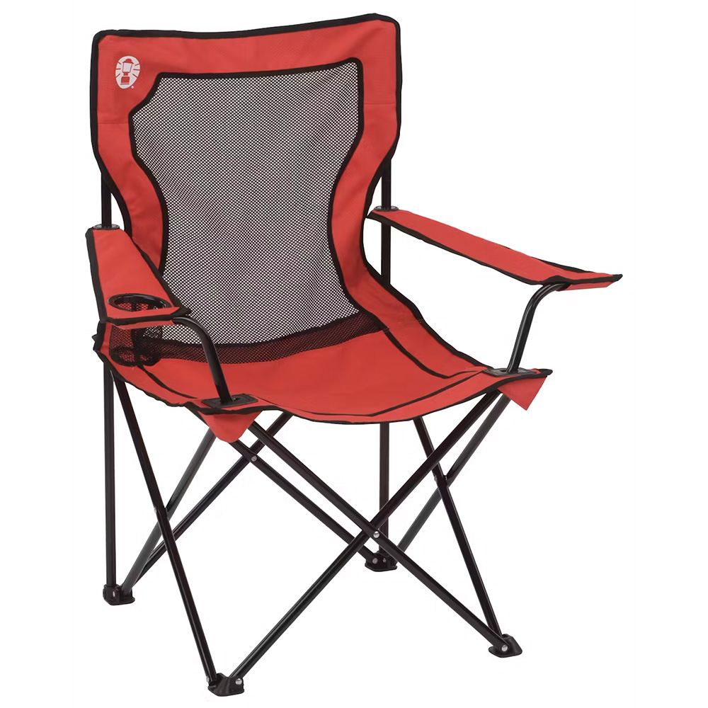Image 1: Coleman Broadband™ Mesh Quad Chair - Red