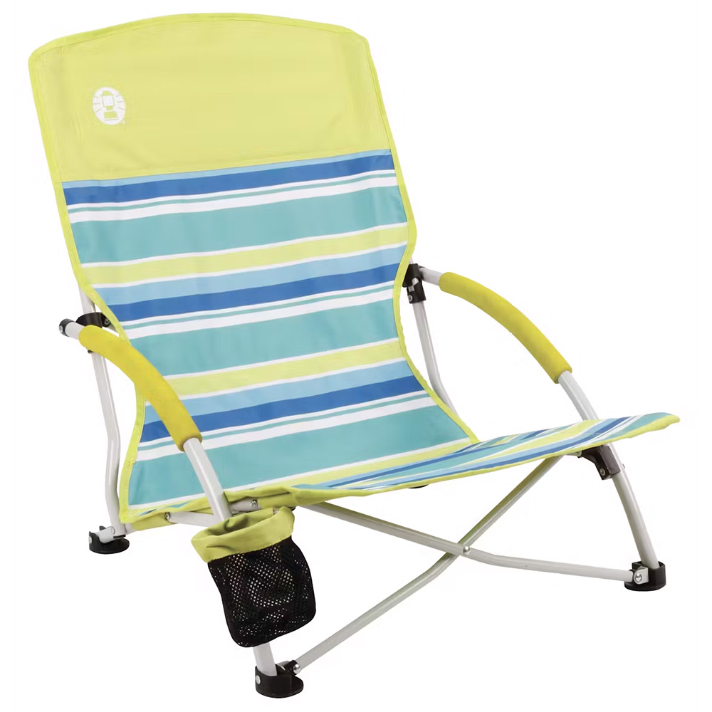 Image 1: Coleman Utopia Breeze™ Beach Sling Chair - Yellow/Blue