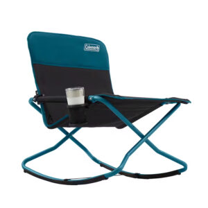 Image 1: Coleman Cross Rocker Outdoor Rocking Chair - Ocean