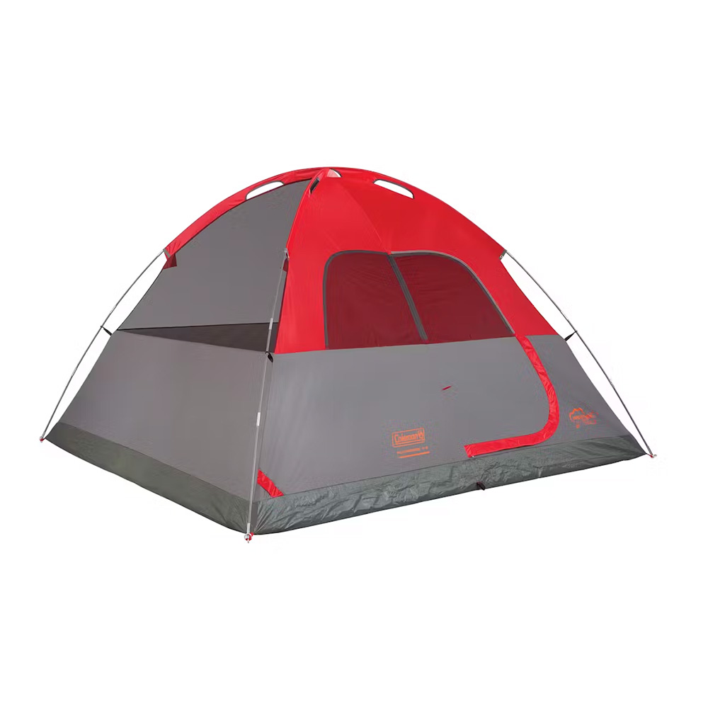 Image 1: Coleman 6-Person Flatwoods II™ Lightweight Dome Camping Tent - Red