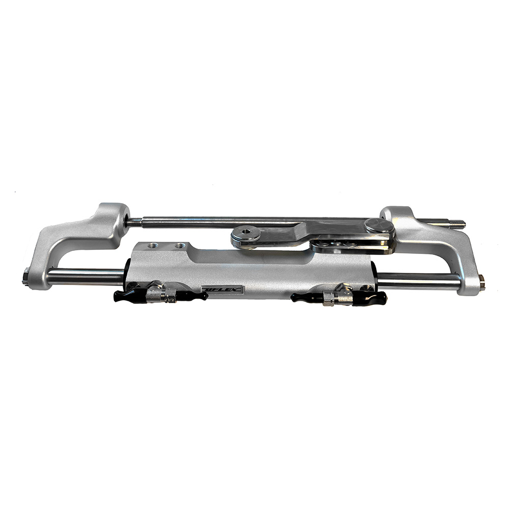 Image 1: Uflex SilverSteer UC128TS High Performance Cylinder V2P w/Offset Link Arm - Port Version