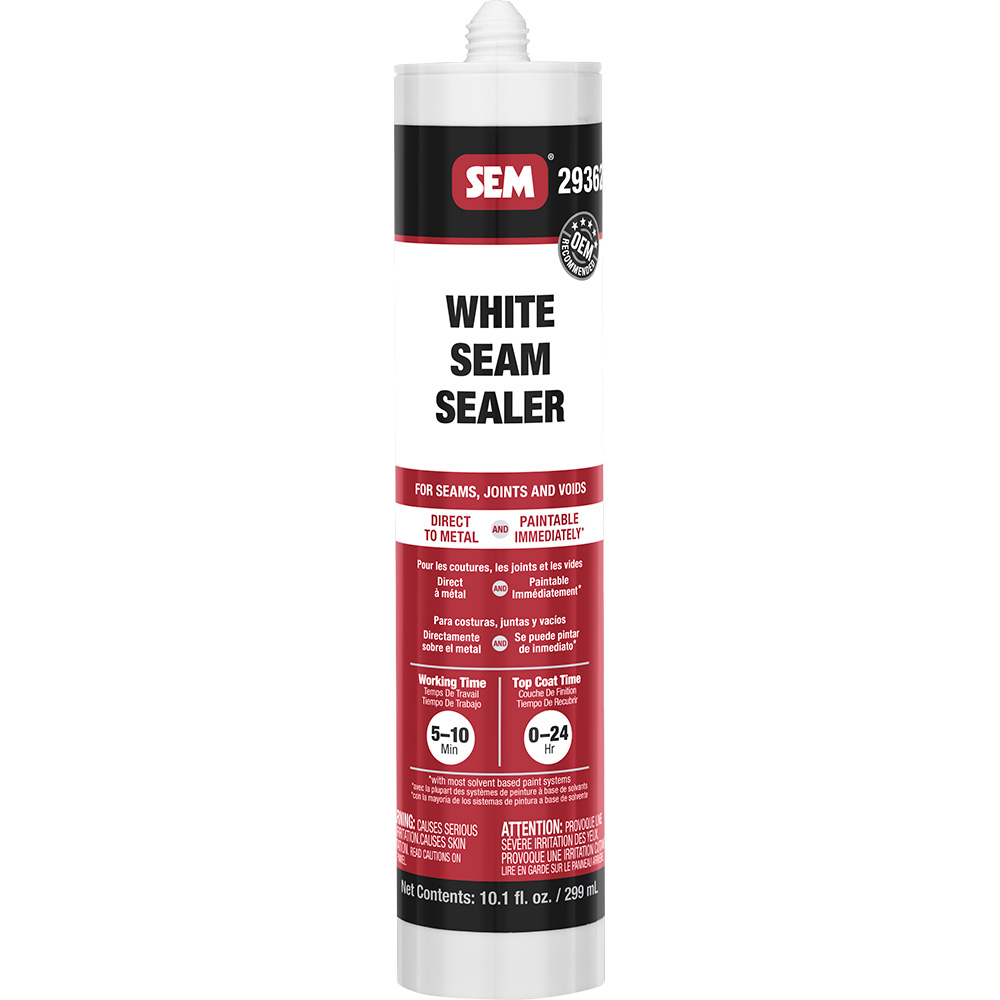 Image 1: SEM 1K Seam Sealer - 10.1oz Tube - White