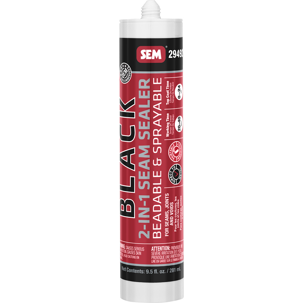 Image 1: SEM 2-IN-1 Seam Sealer - 9.5oz Tube - Black