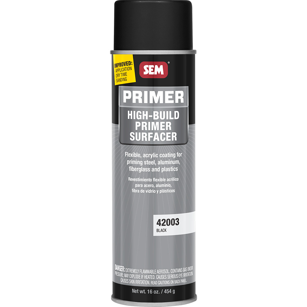 Image 1: SEM High-Build Primer Surfacer - 20oz Aerosol Can - Black