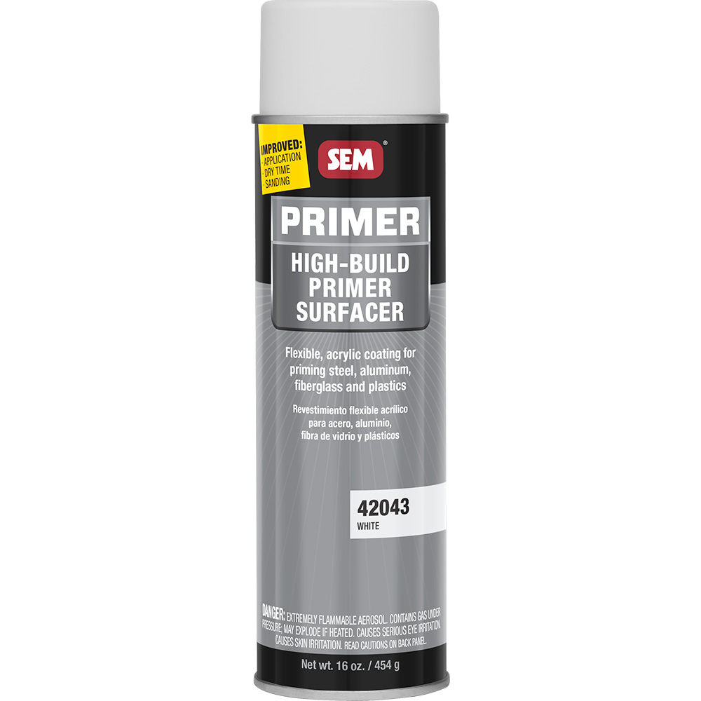 Image 1: SEM High-Build Primer Surfacer - 20oz Aerosol Can - White