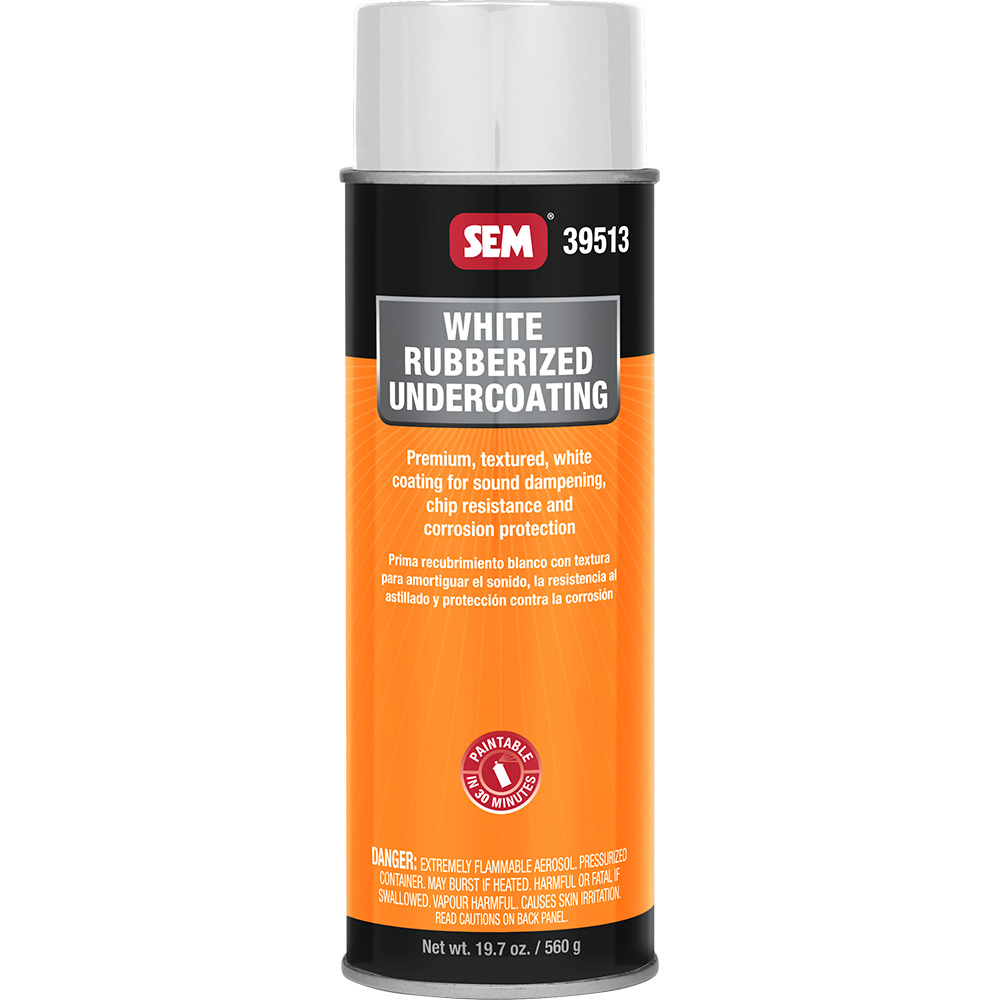 Image 1: SEM Rubberized Undercoating - 24oz Aerosol Can - White