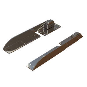 Image 1: TACO Command Ratchet Hinge - 18-1/2" - 316 Stainless Steel Polished w/Hard Stop