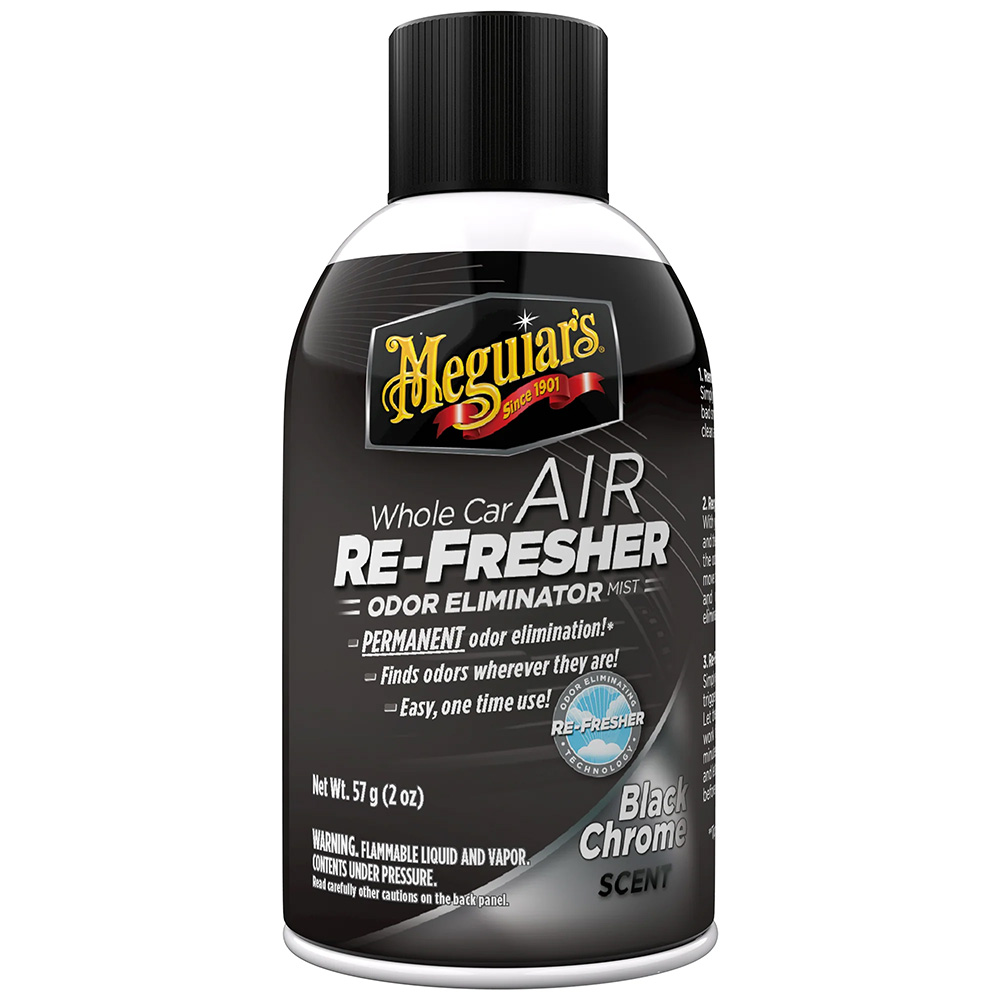 Image 1: Meguiar's Whole Car Air Refresher Odor Eliminator - Black Chrome Scent