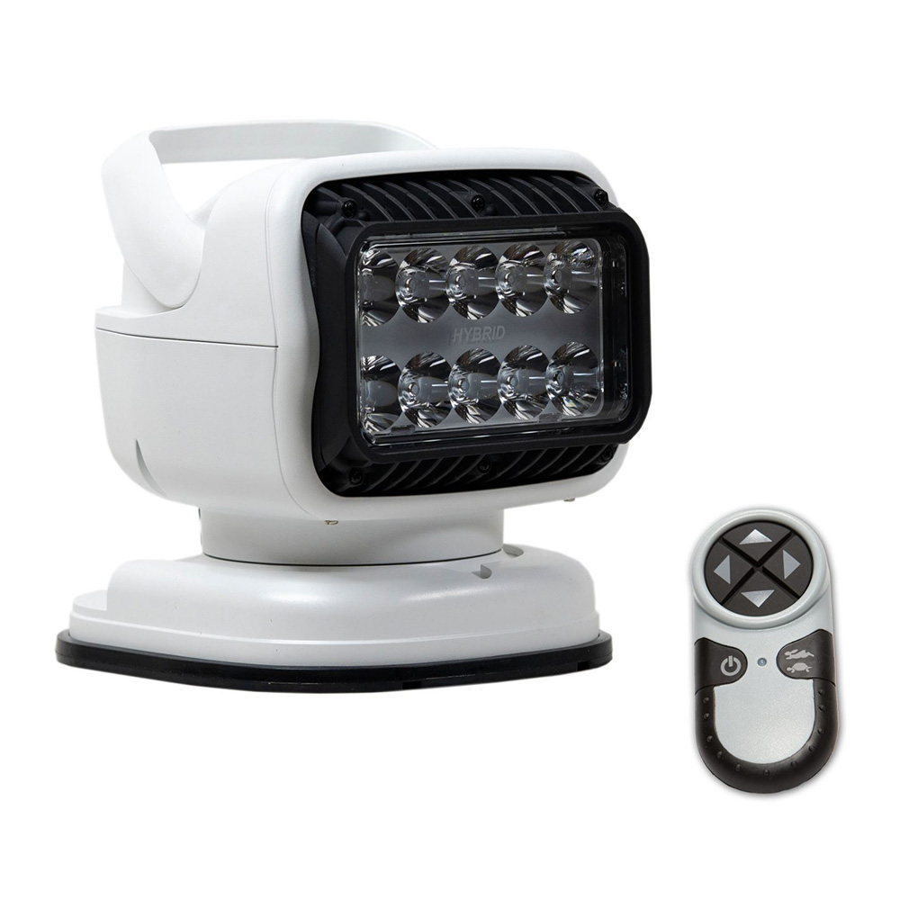 Image 1: Golight GT Series LED Hybrid Portable Light w/Permanent Shoe Mount Handheld Wireless Remote - 12V - White