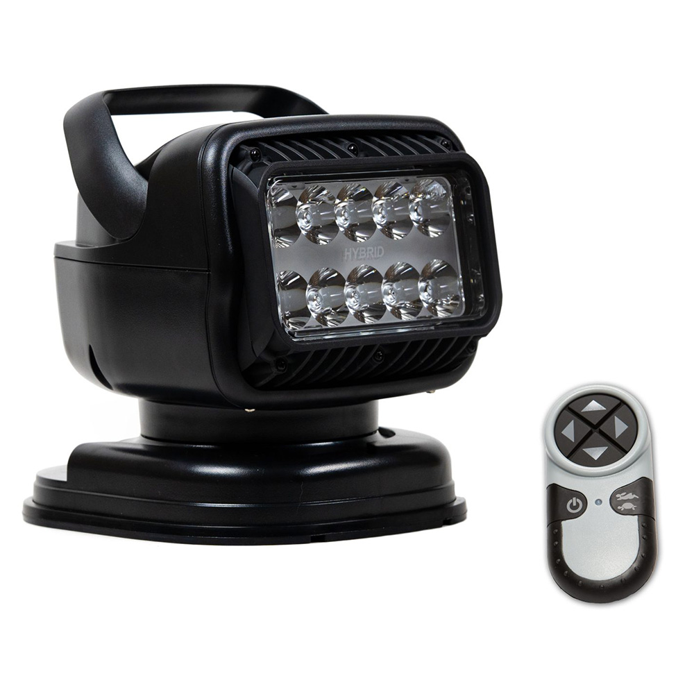 Image 1: Golight GT Series LED Hybrid Portable Light w/Magnetic Shoe Mount Handheld Wireless Remote - 12V - Black