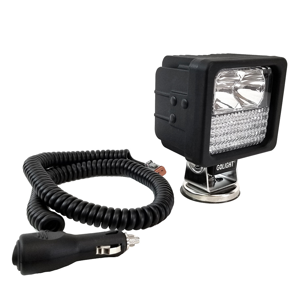 Image 1: Golight GXL LED Hybrid Portable Work Light Series Magnetic Mount w/No Remote - 12V - Black