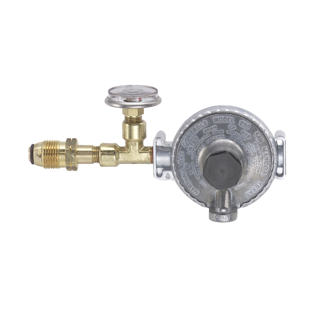 Image 1: Trident Marine Single Stage Regulator w/300 PSI Gauge w/Tank Mount