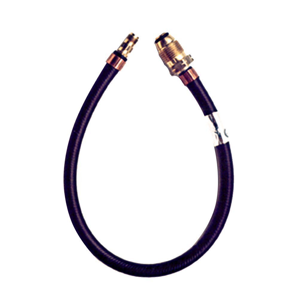 Image 1: Trident Marine 20" Pigtail Hose Male Fitting x 1/4" Male Inverted Flare Fitting