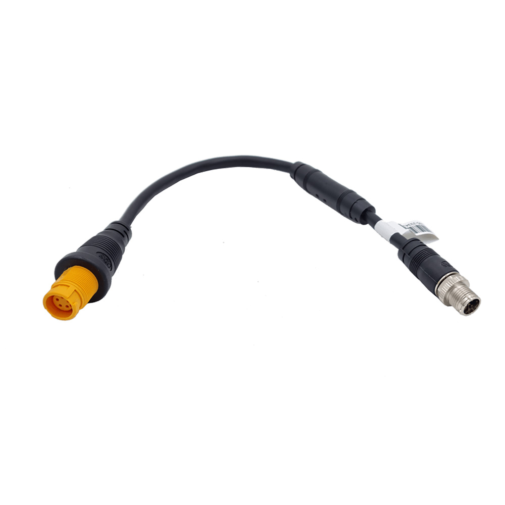 Image 1: Navico Ethernet Adapter M12 8-Pin Male - Yellow 5-Pin Female - 1.2'