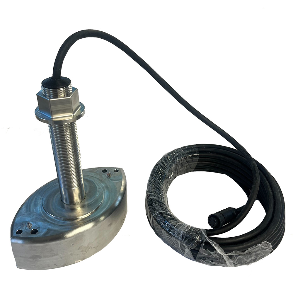 Image 1: Echonautics ST1801kW Thru-Hull Stainless Steel Transducer - 50/200 kHz