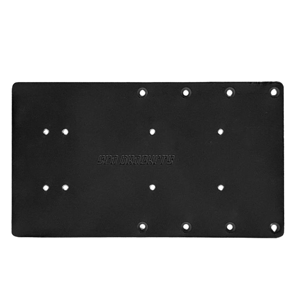 Image 1: Sea Brackets 14" Straight Trolling Motor Plate - Black
