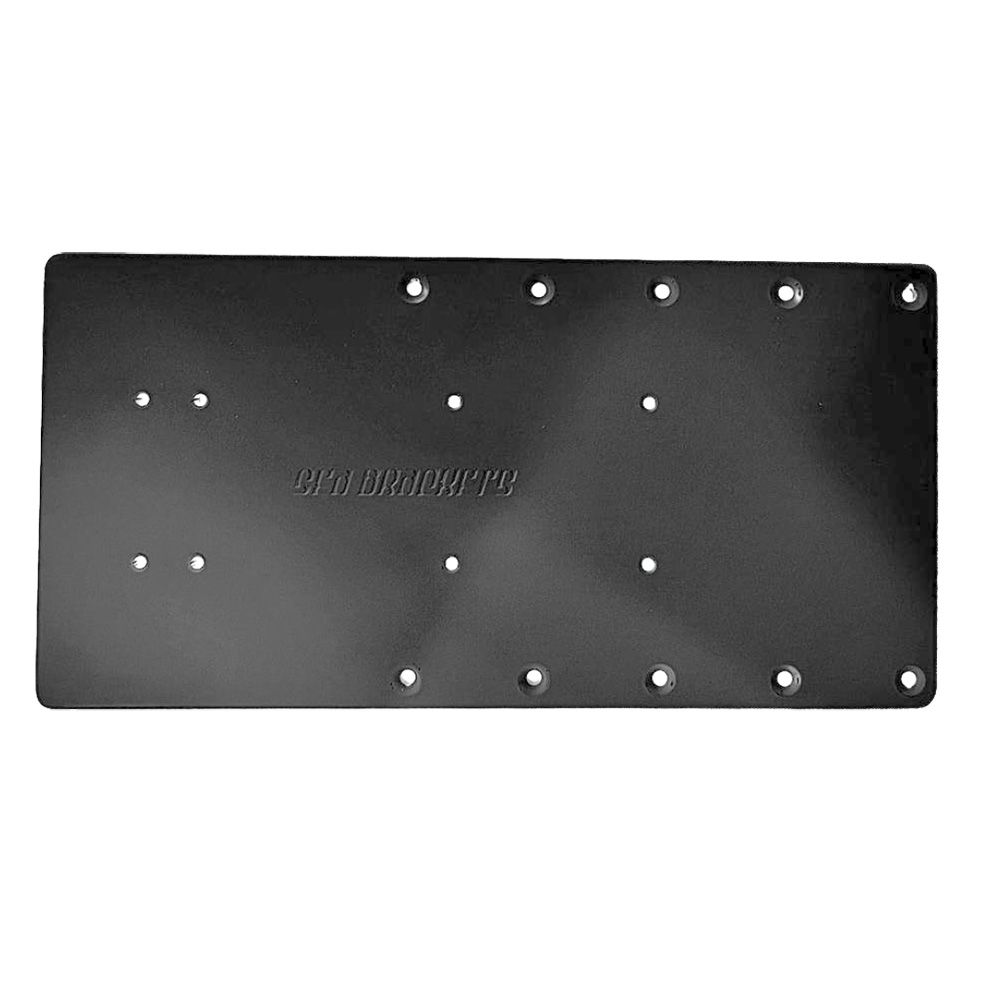 Image 1: Sea Brackets 16" Straight Trolling Motor Plate - Black