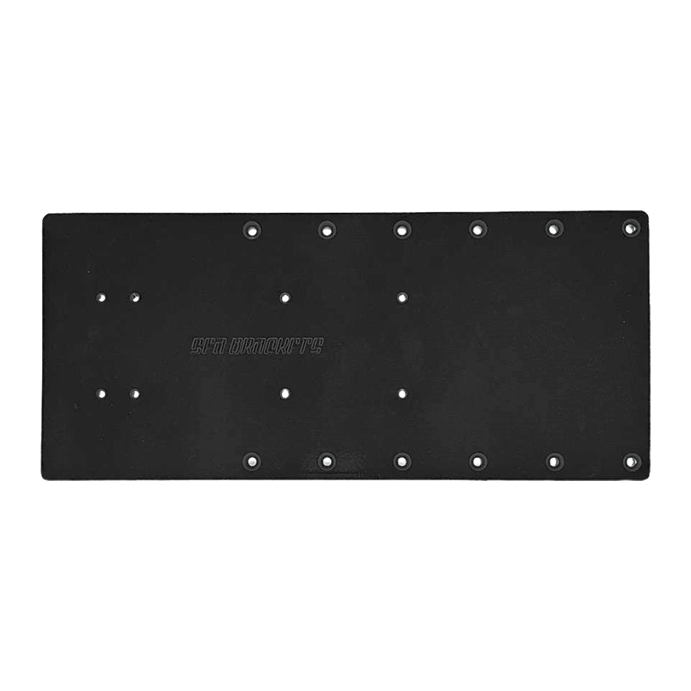 Image 1: Sea Brackets 18" Straight Trolling Motor Plate - Black